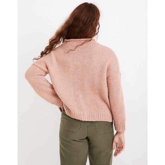 Madewell Varina Mockneck Pink Knit Wool Alpaca Pullover Sweater Size XS - Picture 2 of 8